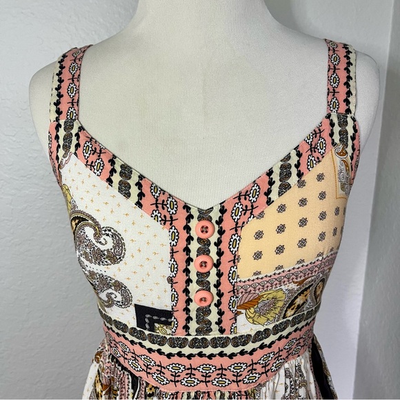 Matilda Jane Perfectly Paisley Patchwork Maxi Dress Size Small - Picture 4 of 16